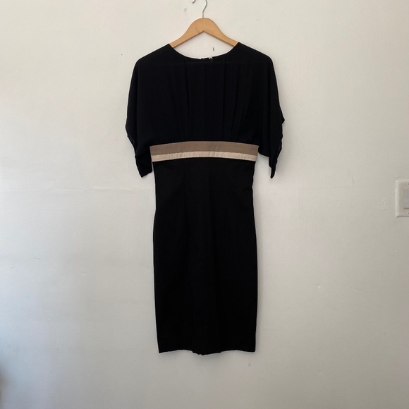 Iceberg Dresses & Skirts - ICEBERG Black Short Sleeve Pencil Stripe Mini Sheath Office Dress Size XS